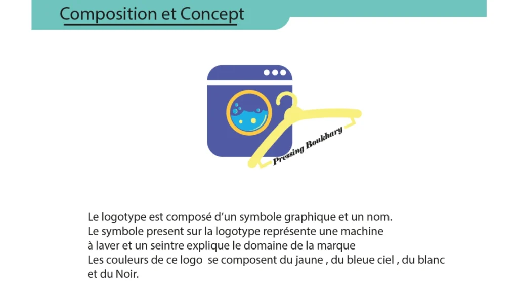 Identité visuelle pressing Boukhary