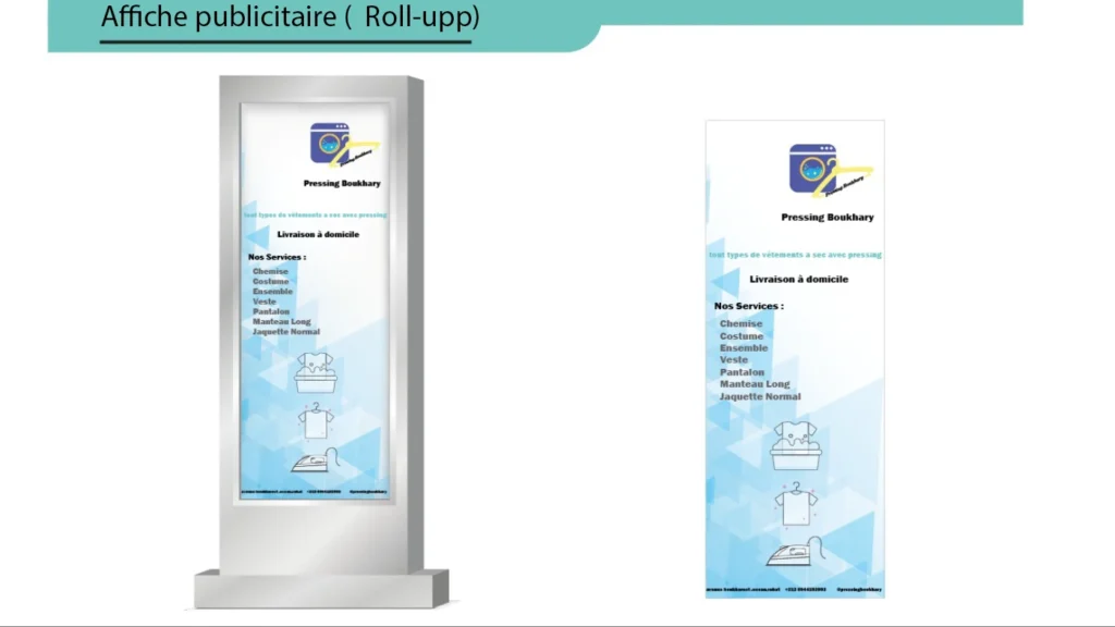 Identité visuelle pressing Boukhary